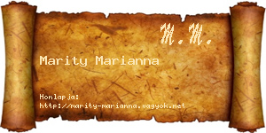 Marity Marianna névjegykártya