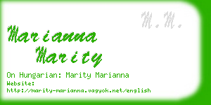 marianna marity business card